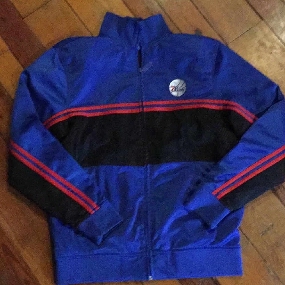 Philadelphia 76ers warmup jacket - sized small but fits more like a medium